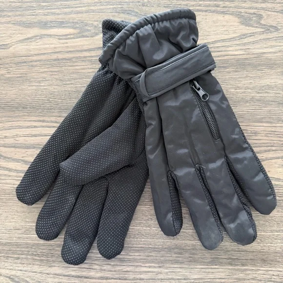NEW! | Men's mb55 Thermalsport Black Driving Gloves with Zipper | One Size | NWT - Picture 1 of 5